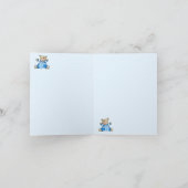 Vielen Dank, Blue Monogram B für Kinder Dankeskarte (Innenseite)