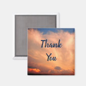 Vielen Dank Blue Sky Pink Wolken Aufwertung Magnet (Vorderseite/Rückseite)