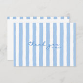 Vielen Dank Blue Watercolor Strip Note Card Mitteilungskarte (Vorne/Hinten)