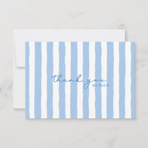 Vielen Dank Blue Watercolor Strip Note Card Mitteilungskarte