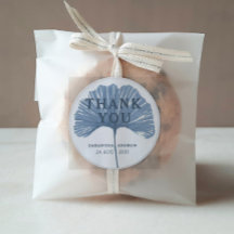 Vielen Dank, Blue & White Ginkgo Leaf Gastgeschenk