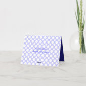 Vielen Dank Blue White Polka Dots Card Dankeskarte (Rückseite)