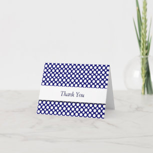 Vielen Dank Blue White Polka Dots Card Dankeskarte