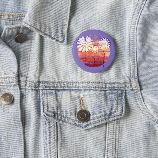 Vielen Dank, Blume bei Sunset - Lila Schaltfläche Button (Beispiel)