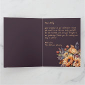 Vielen Dank - Blume des Wasserfarbenfalls Lila- Karte (Innenseite)