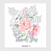 Vielen Dank Blume Design Sticker (Blatt)