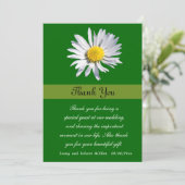 Vielen Dank, Blume mit weißer Aisy Dankeskarte (Stehend Vorderseite)