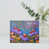 Vielen Dank Blume Postcard Postkarte (Stehend Vorderseite)