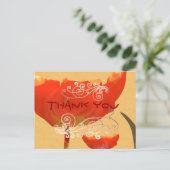 Vielen Dank, Blume Postkarte (Stehend Vorderseite)