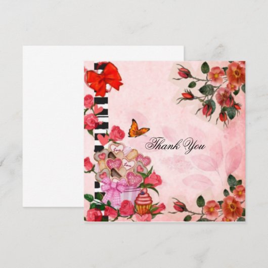 Vielen Dank, Blume und Kuchen (Vorne/Hinten)