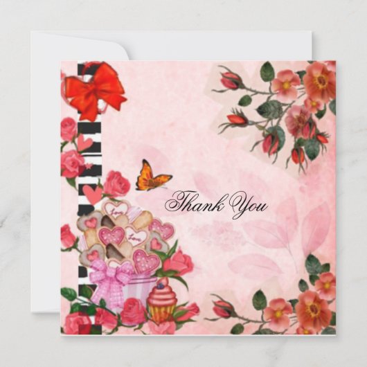 Vielen Dank, Blume und Kuchen (Vorderseite)