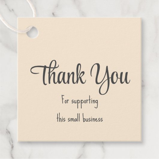 Vielen Dank, Blush Pink Typografy Packaging Geschenkanhänger (Vorderseite)