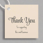 Vielen Dank, Blush Pink Typografy Packaging Geschenkanhänger