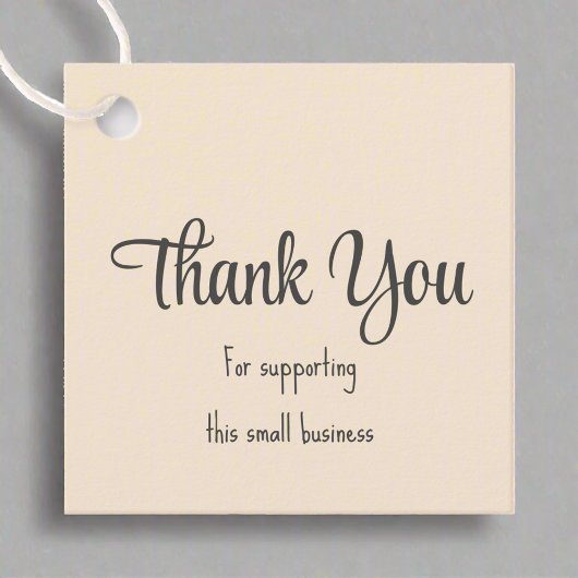 Vielen Dank, Blush Pink Typografy Packaging Geschenkanhänger