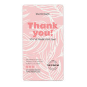 Vielen Dank Blush Pink White Blätter Branding Box (Vorne)