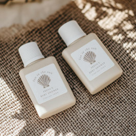 Vielen Dank Boho Beach Muschel Baby Dusche Quadratischer Aufkleber