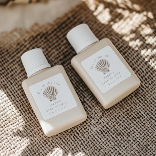 Vielen Dank Boho Beach Muschel Baby Dusche Quadratischer Aufkleber