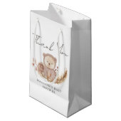 Vielen Dank Boho Botanical Sweet Bear Baby Dusche Kleine Geschenktüte (Vorderseite Schrägansicht)