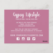 Vielen Dank Boho Chic Rustic Feather Arrow Floral Postkarte (Rückseite)