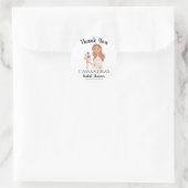 Vielen Dank Boho ruhige Frau Bouquet Herzen Runder Aufkleber (Tasche)