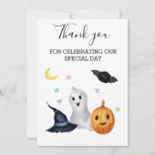 Vielen Dank Boo Ghost Baby Dusche Halloween Dankeskarte (Vorderseite)