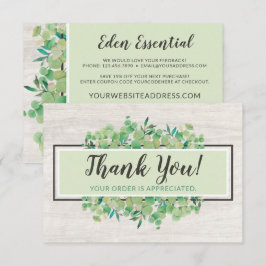 Vielen Dank Botanical Greenery Eukalyptus Wood Car Einladung