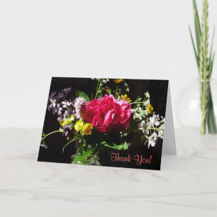 Vielen Dank Bouquet Blume mit Gedicht Dankeskarte