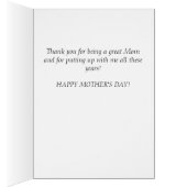 Vielen Dank, Bouquet Mother Day Card (Innen (Rechts))