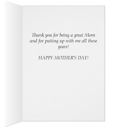 Vielen Dank, Bouquet Mother Day Card (Innen (Rechts))