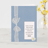 Vielen Dank, Bow auf Polka Dots Card Karte (Gelbe Blume)