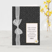 Vielen Dank, Bow auf Polka Dots Card Karte (Gelbe Blume)