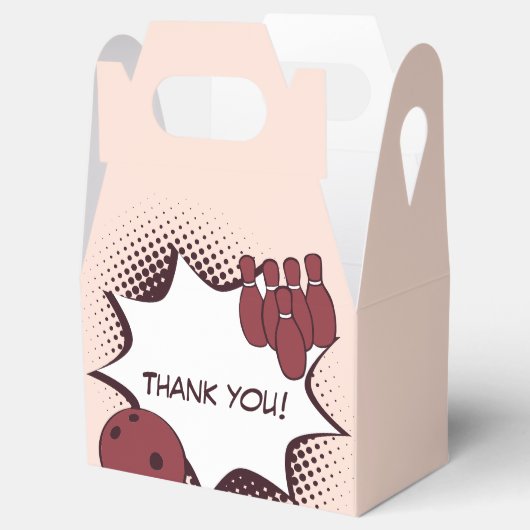 Vielen Dank! Bowling Birthday Party Geschenkschachtel (Geöffnet)