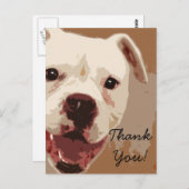 Vielen Dank Boxer Dog Art Postkarte (Vorne/Hinten)