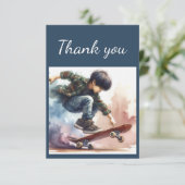 Vielen Dank, Boys Skateboard Skateboard Skateboard Dankeskarte (Stehend Vorderseite)