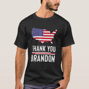 Vielen Dank Brandon Pro Biden US Map American Flag T-Shirt