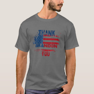 Vielen Dank Brandon Usa Flag Lass's Go Brandon T-Shirt