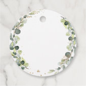 Vielen Dank Brautparty Eukalyptus Greenery Geschenkanhänger (Rückseite)