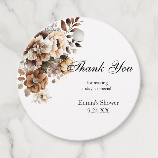 Vielen Dank Brautparty für Classic Round Sticke Geschenkanhänger (Vorderseite)