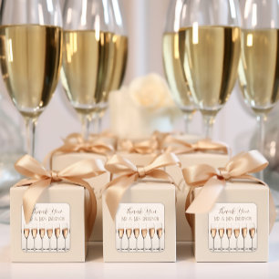 Vielen Dank Brautparty Gastgeschenk Hochzeit Aufkl Quadratischer Aufkleber