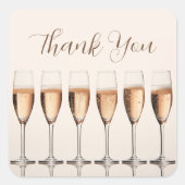 Vielen Dank Brautparty Gastgeschenk Hochzeit Aufkl Quadratischer Aufkleber (Vorderseite)