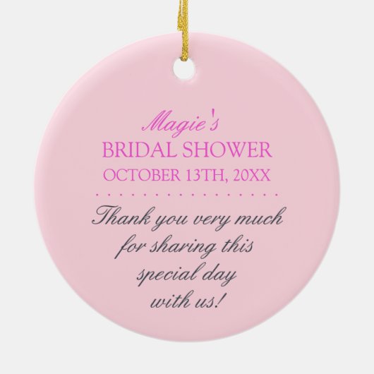 Vielen Dank Brautparty Gefallen Ornament (Hinten)