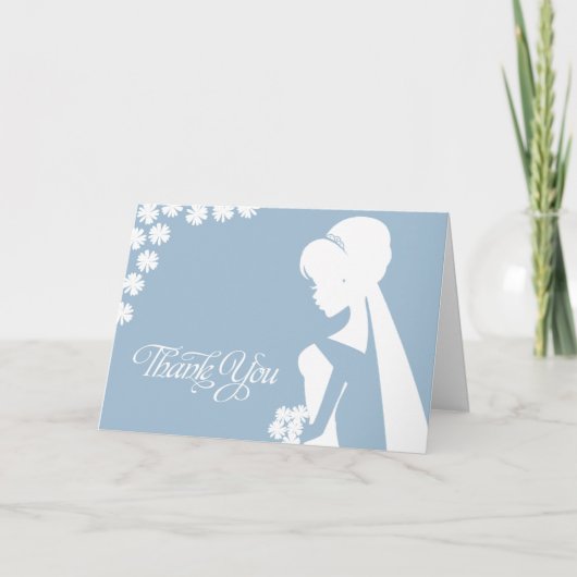Vielen Dank Bridesmaid Bridal Blume Wedding Card Dankeskarte (Vorderseite)