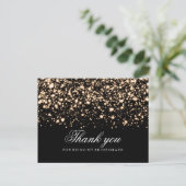 Vielen Dank Bridesmaid Gold Midnight Glam Postkarte (Stehend Vorderseite)