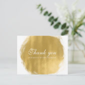 Vielen Dank, Bridesmaid Gold Paint Look Postkarte (Stehend Vorderseite)