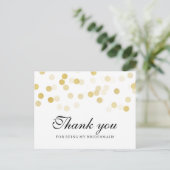 Vielen Dank Bridesmaid Imitats Gold Foil Glitzer L Postkarte (Stehend Vorderseite)