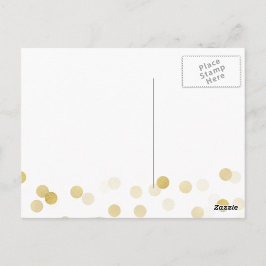 Vielen Dank Bridesmaid Imitats Gold Foil Glitzer L Postkarte (Rückseite)