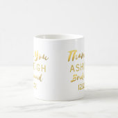 Vielen Dank Bridesmaid Moderne Script Imitate Gold Kaffeetasse (Mittel)