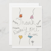 Vielen Dank Brief in verschiedenen Sprachen  Dankeskarte (Vorne/Hinten)