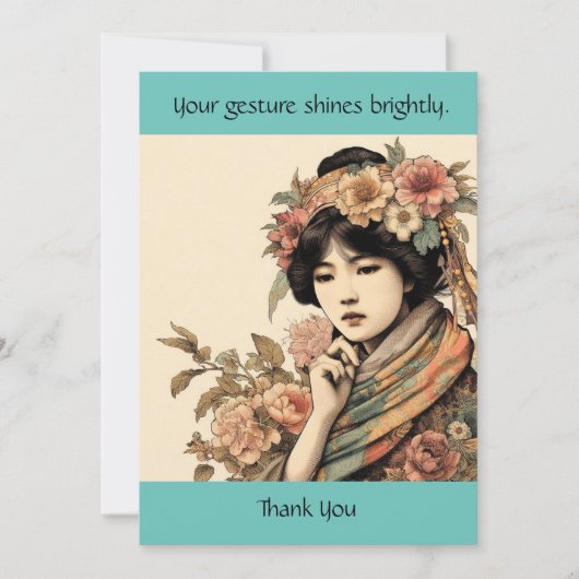 Vielen Dank Bright Gesture Card Dankeskarte (Vorderseite)