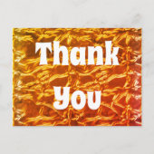 Vielen Dank Bright Orange Abstrakte Wertschätzung Postkarte (Vorderseite)